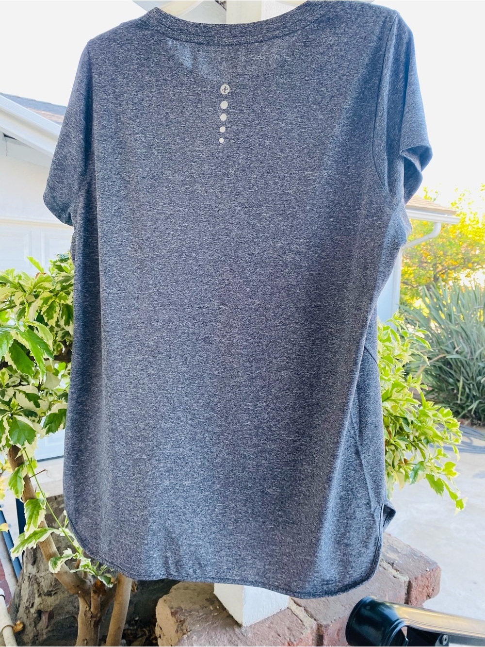 Jockey Gray Heather Performance Athletic Top Size Large Short Sleeve Activewear - Picture 2 of 8